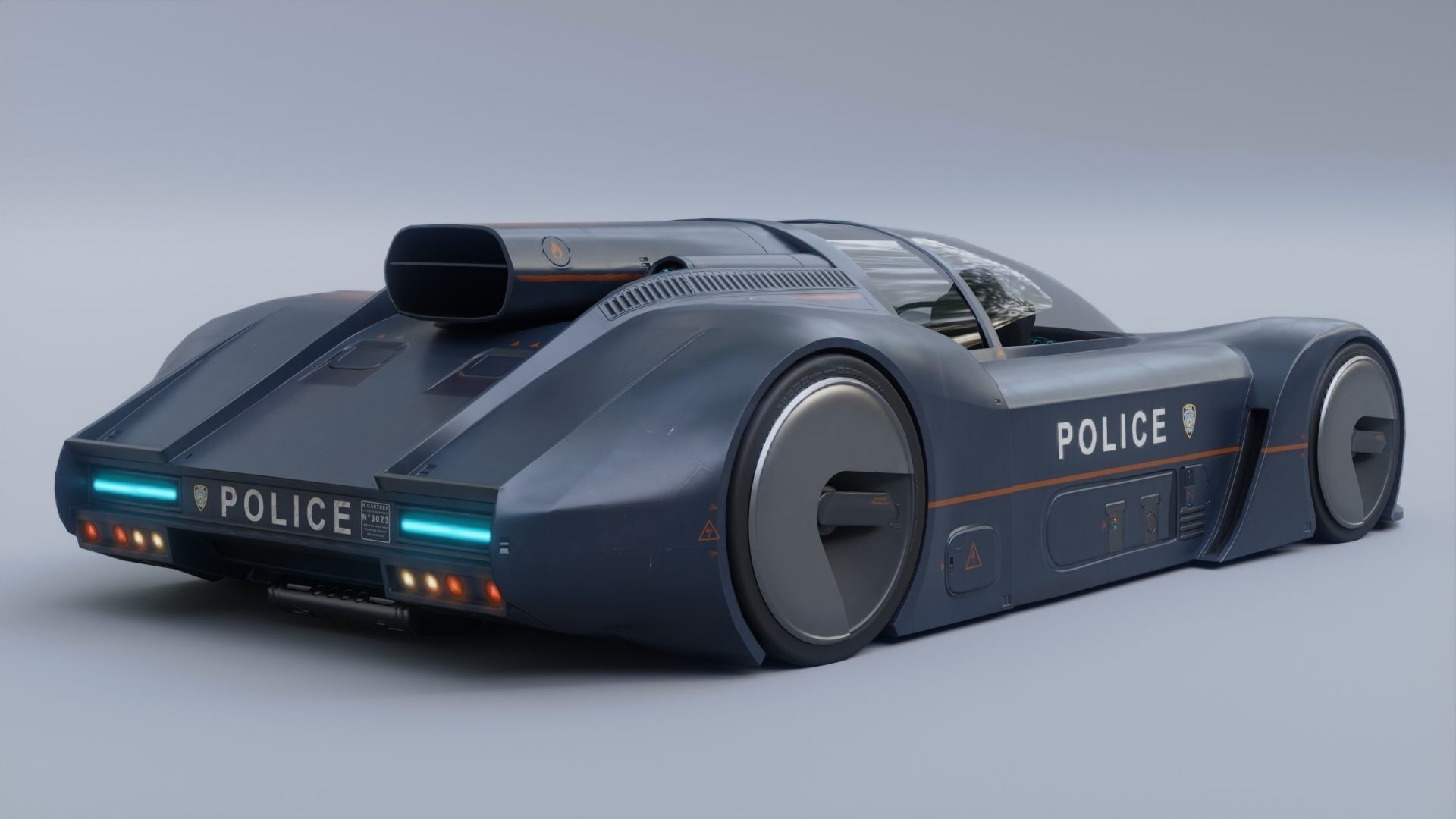 3Dpro CAR scifi 7 Low-poly 3D model_2