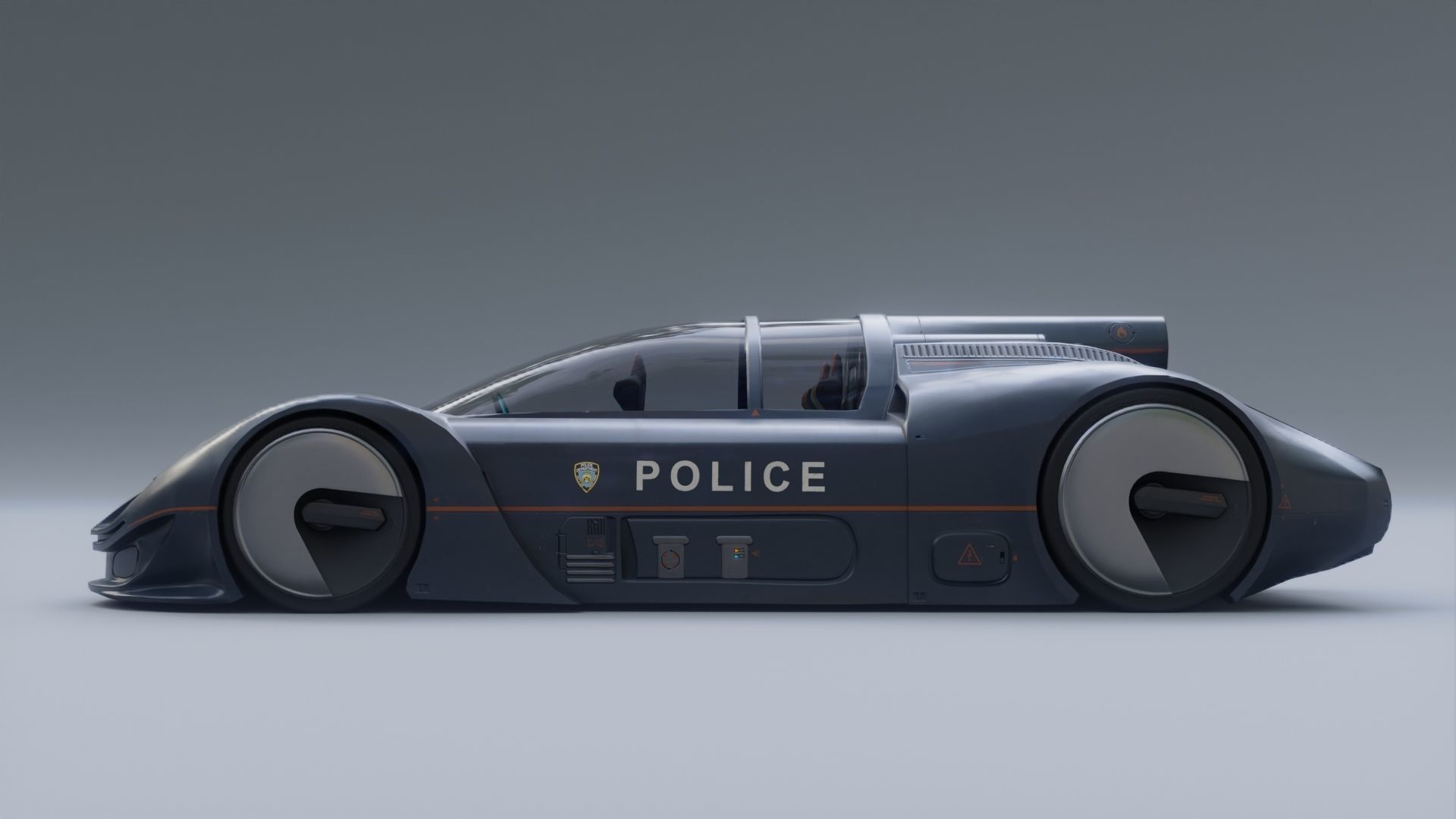 3Dpro CAR scifi 7 Low-poly 3D model_1