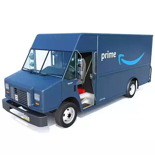 Stepvan delivery truck Low-poly 3D model