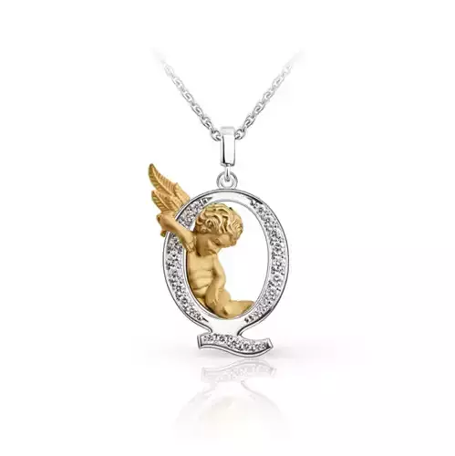 My Angel Letter Pendant Necklace 3D print model
