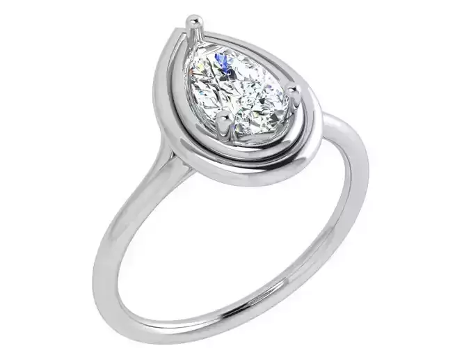 Pear Diamond Ring 4301