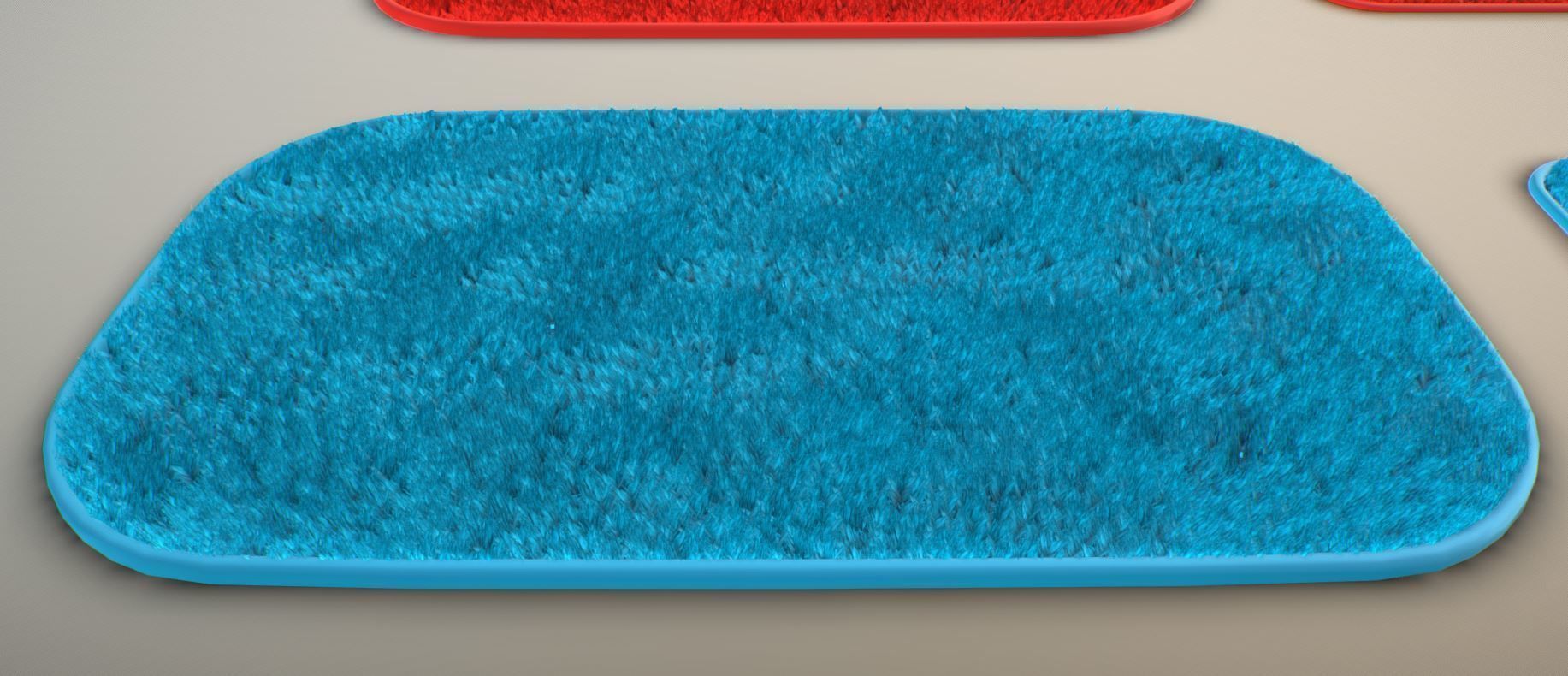 Bathroom Carpets Low-poly 3D model_2