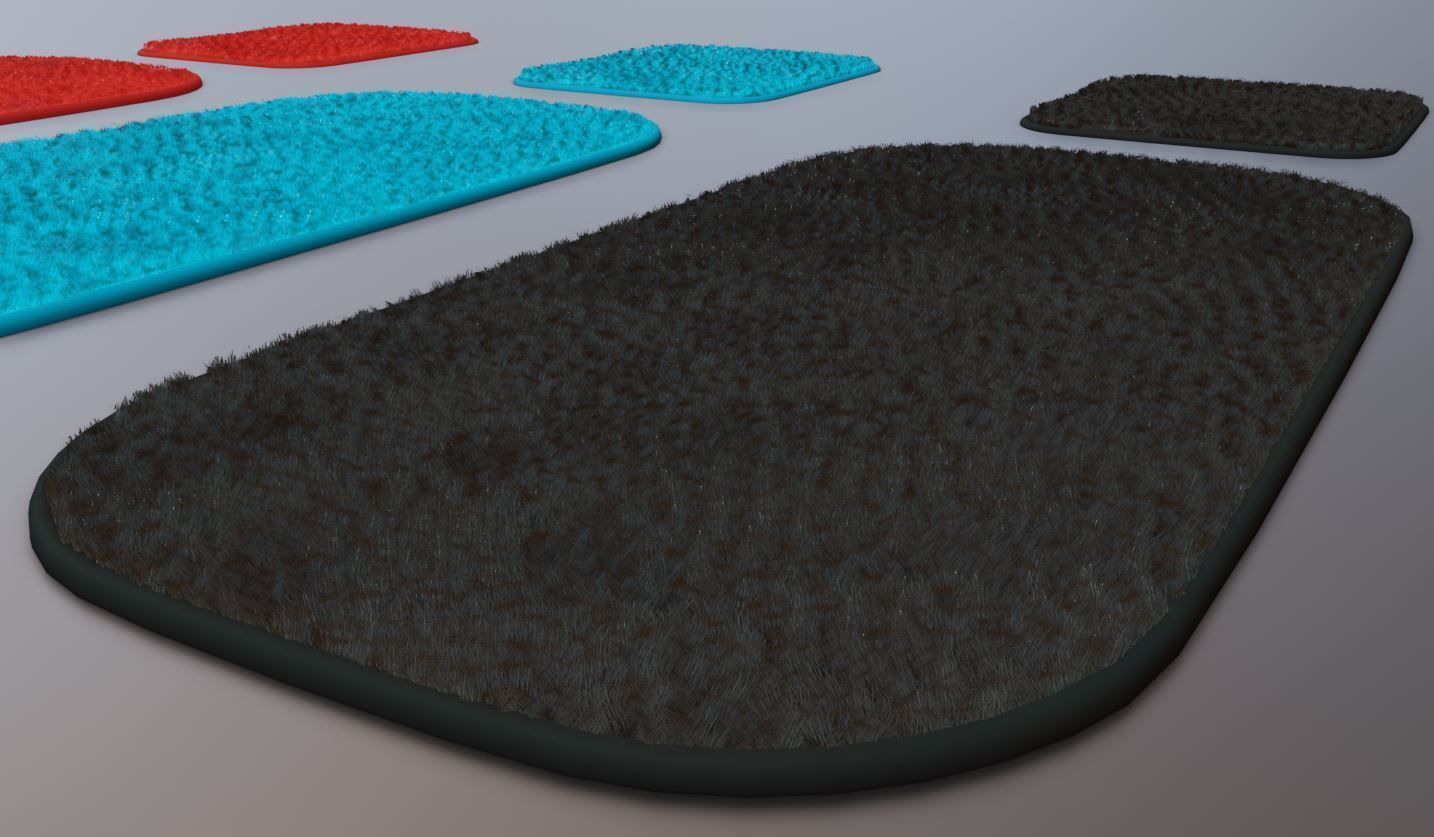 Bathroom Carpets Low-poly 3D model_6