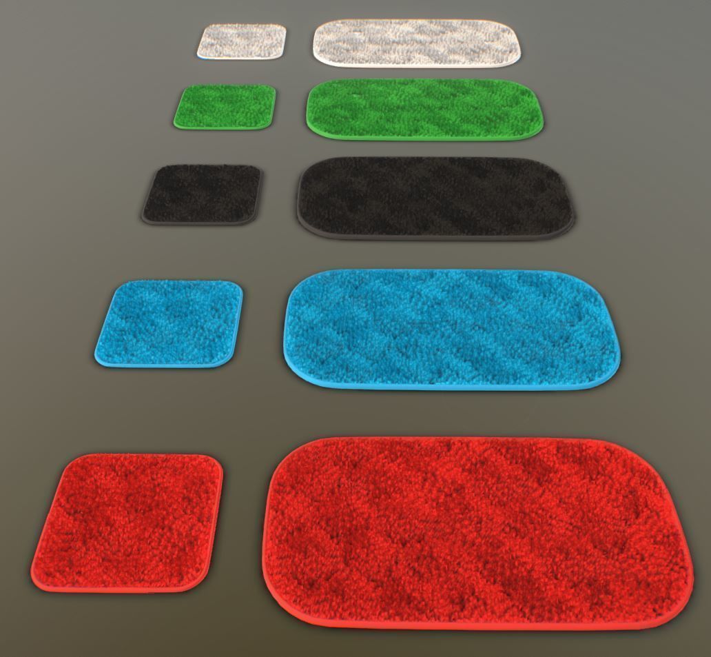 Bathroom Carpets Low-poly 3D model_18