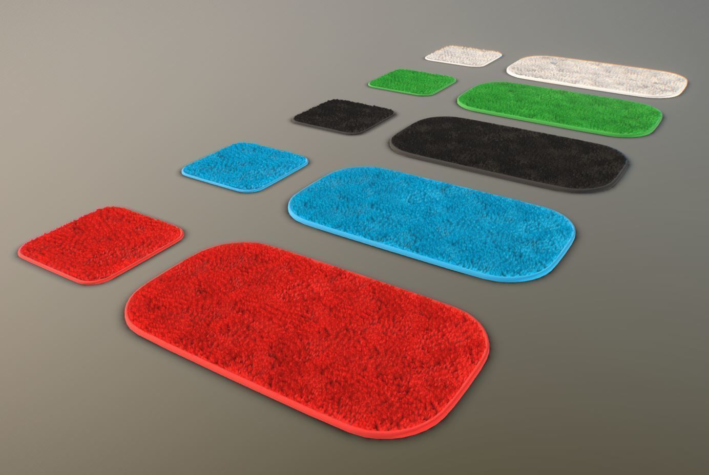 Bathroom Carpets Low-poly 3D model_8