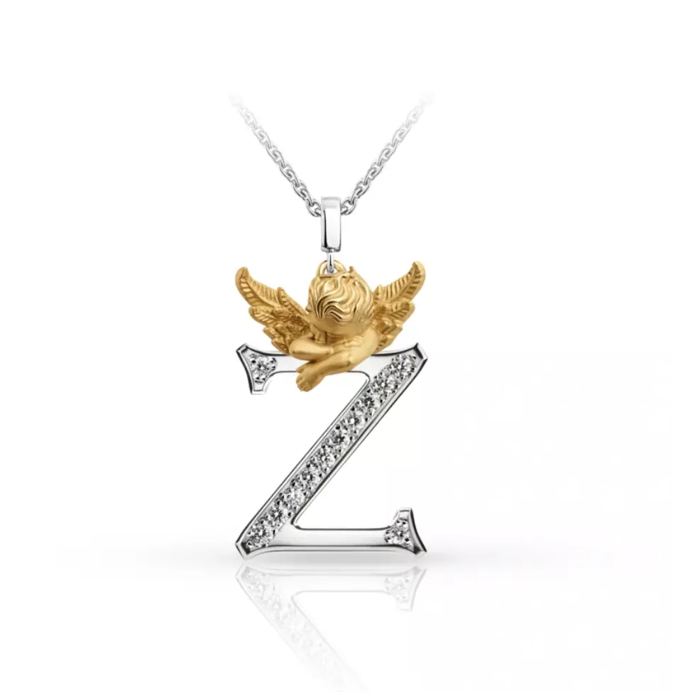 My Angel Letter Pendant Necklace 3D print model