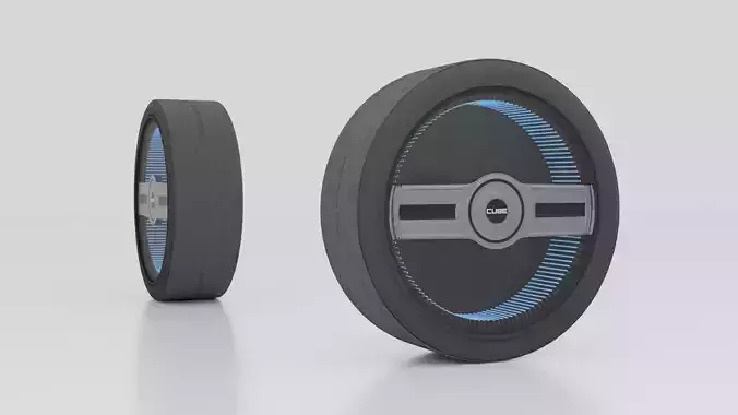 Futuristic Car wheel Free low-poly 3D model