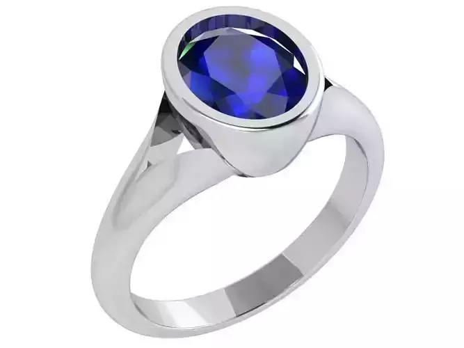 Oval Solitaire Ring 4302