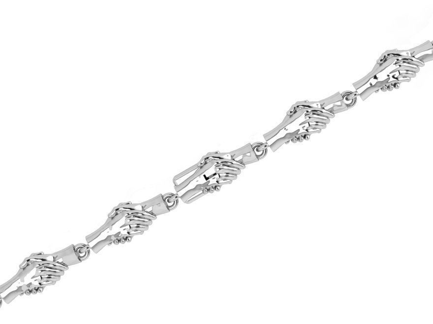 Chain Hand Bracelet 4318 3D print model_2