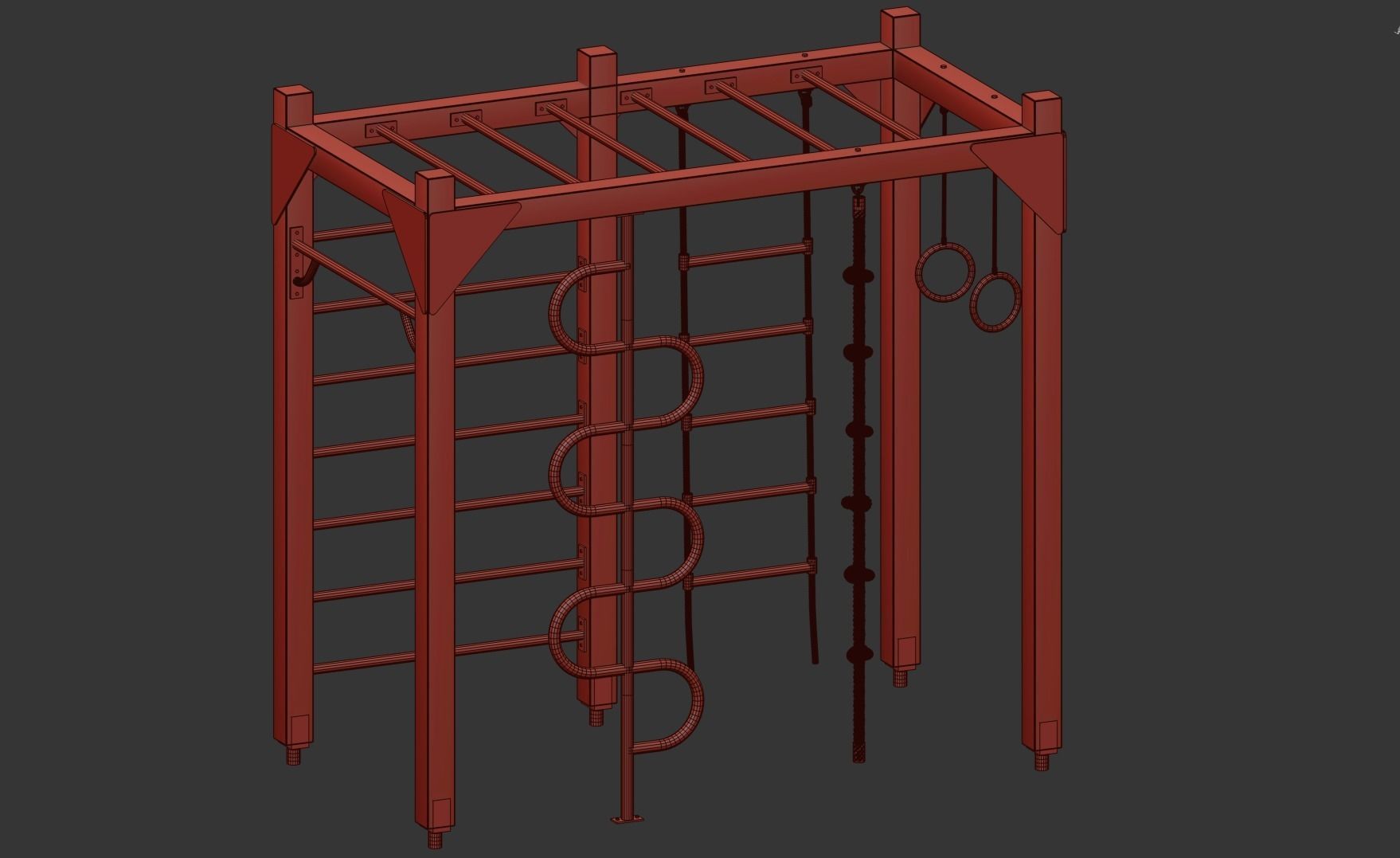 Classic Outdoor Playground 1 3D model 3D model_5