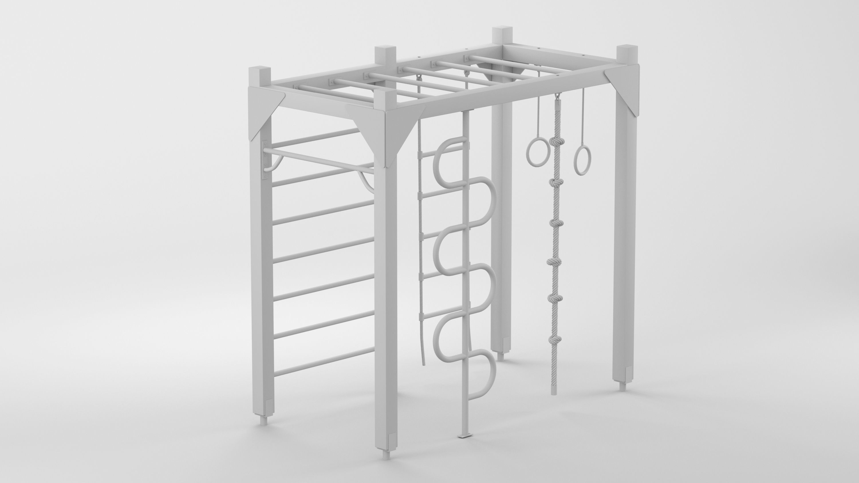 Classic Outdoor Playground 1 3D model 3D model_2