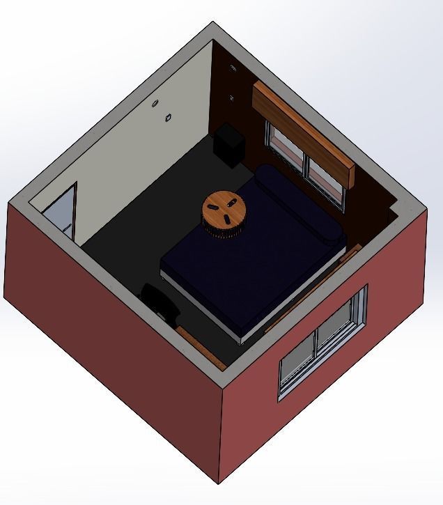Room with fixtures 3D model_8