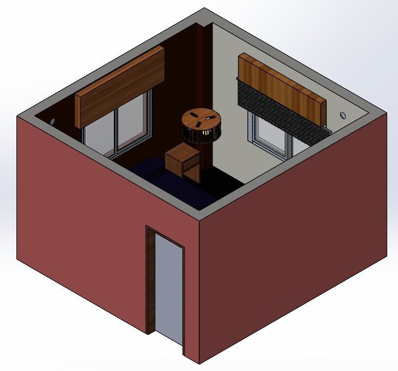 Room with fixtures 3D model_7