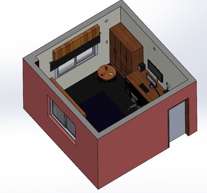 Room with fixtures 3D model_6