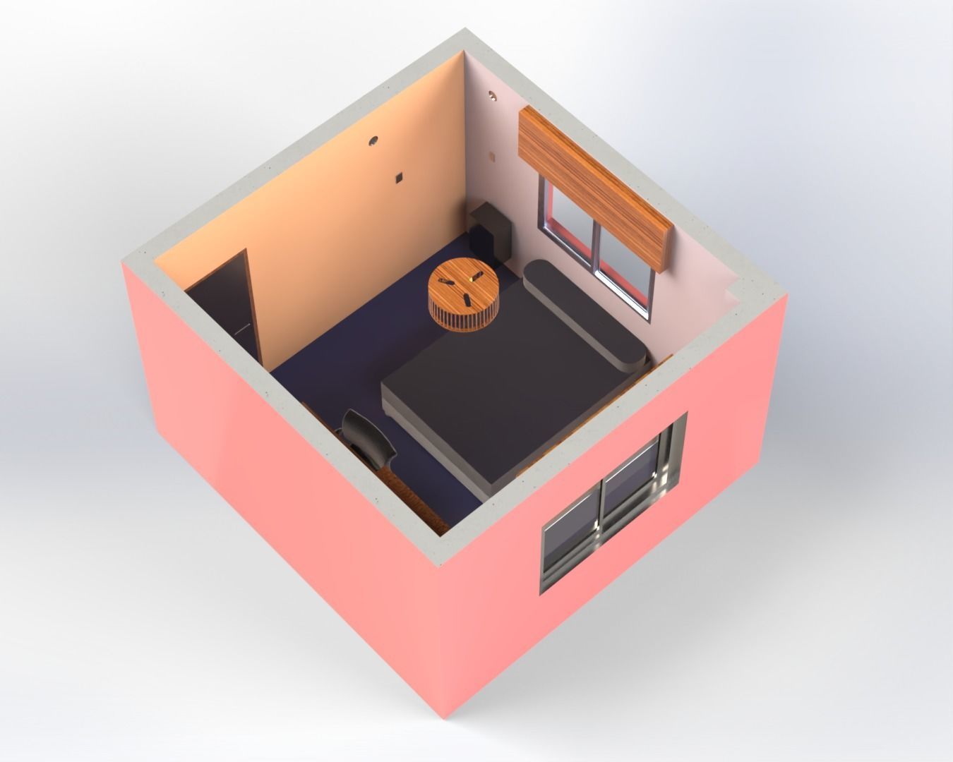 Room with fixtures 3D model_2