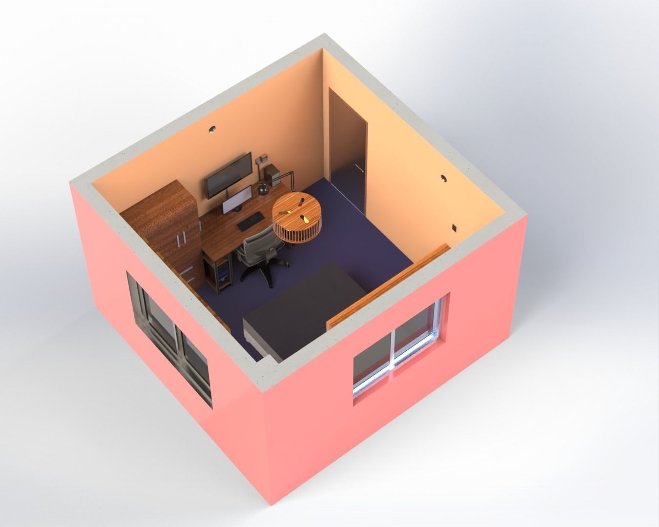 Room with fixtures 3D model_3