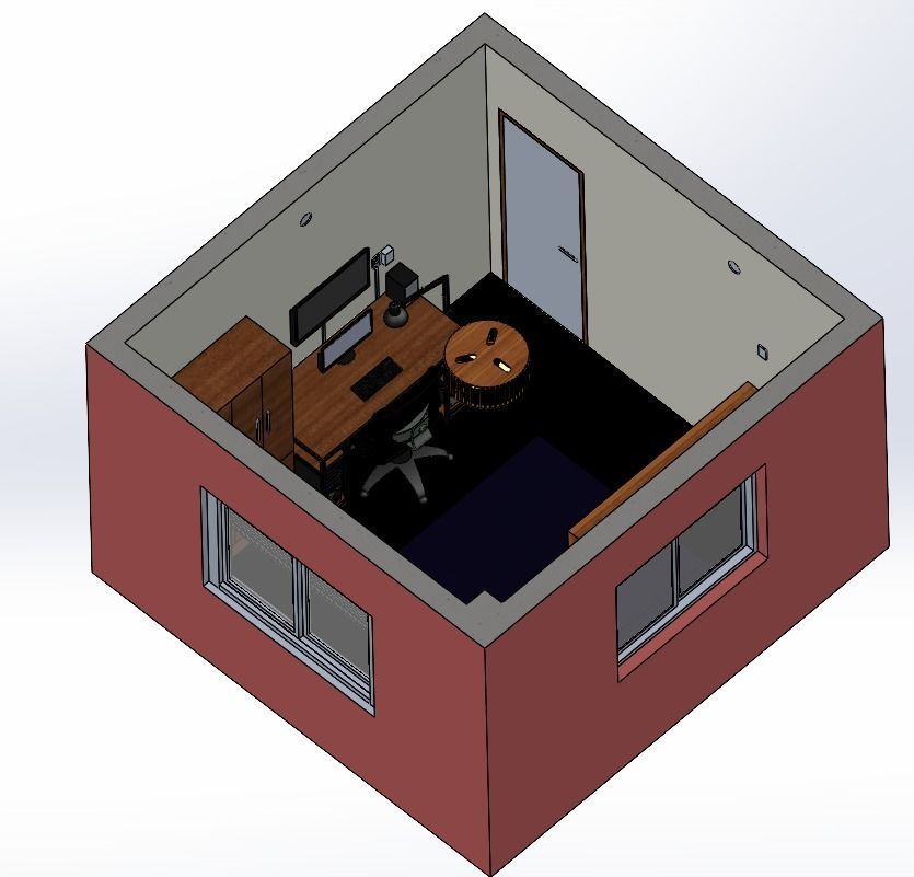 Room with fixtures 3D model_9