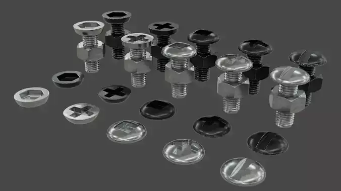Tornillos - vis - screws 3D model