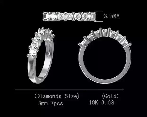 Beautiful design diamond engagement ring for women 3D model