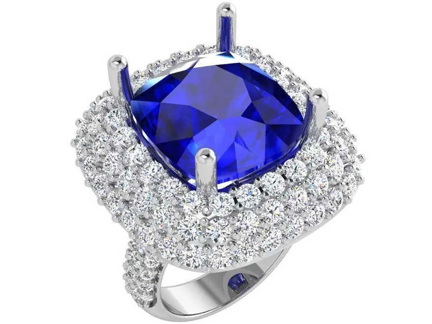 Cushion Halo Ring 4334 3D print model