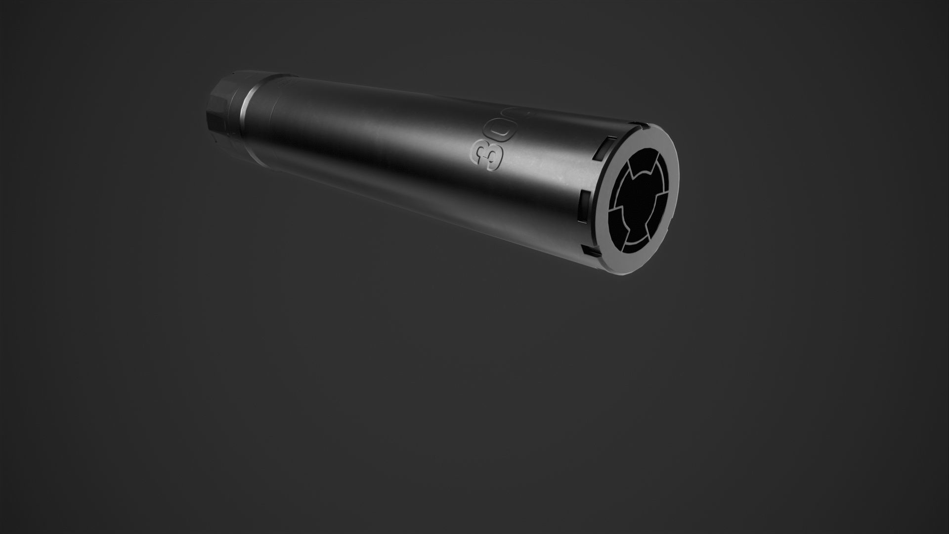 Sig Sauer SLH 300TI Suppressor Low-poly 3D model_13