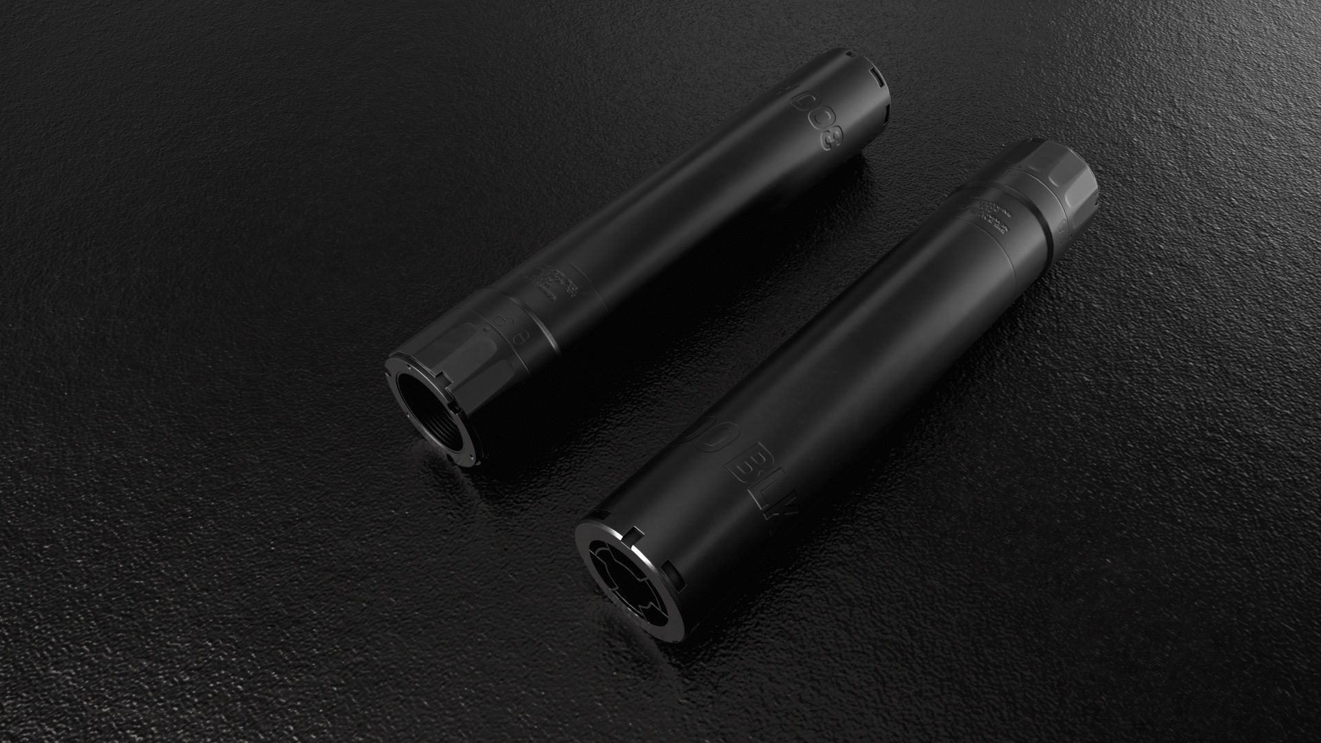 Sig Sauer SLH 300TI Suppressor Low-poly 3D model_17