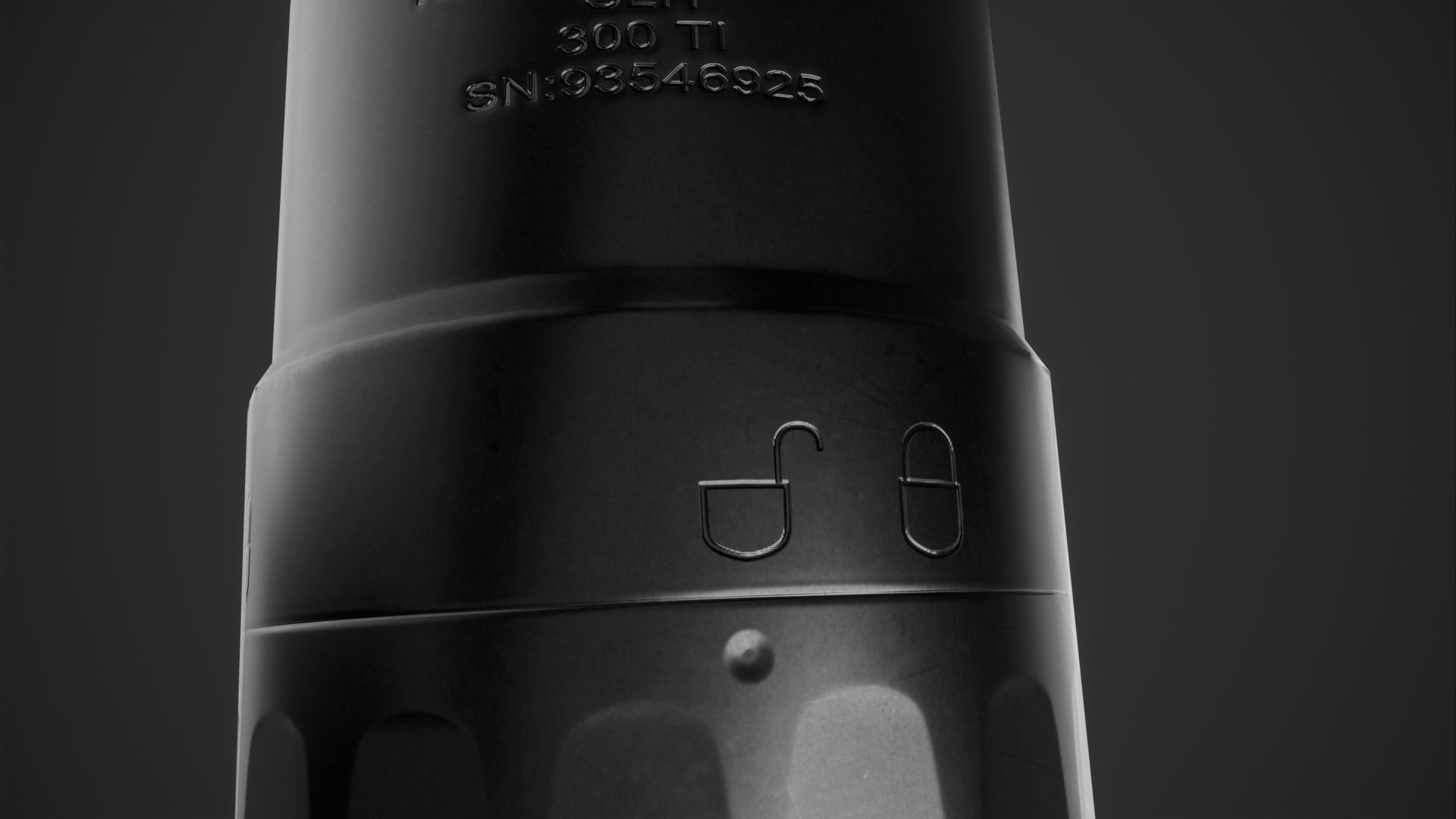 Sig Sauer SLH 300TI Suppressor Low-poly 3D model_8