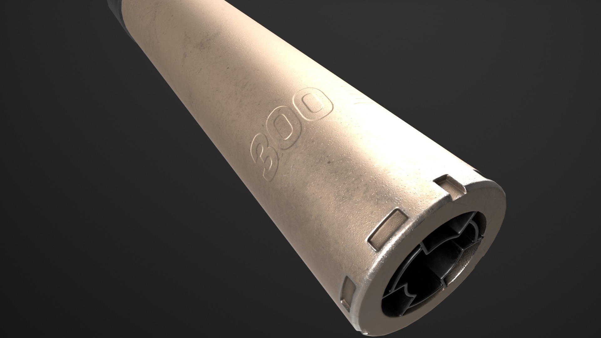 Sig Sauer SLH 300TI Suppressor Low-poly 3D model_10