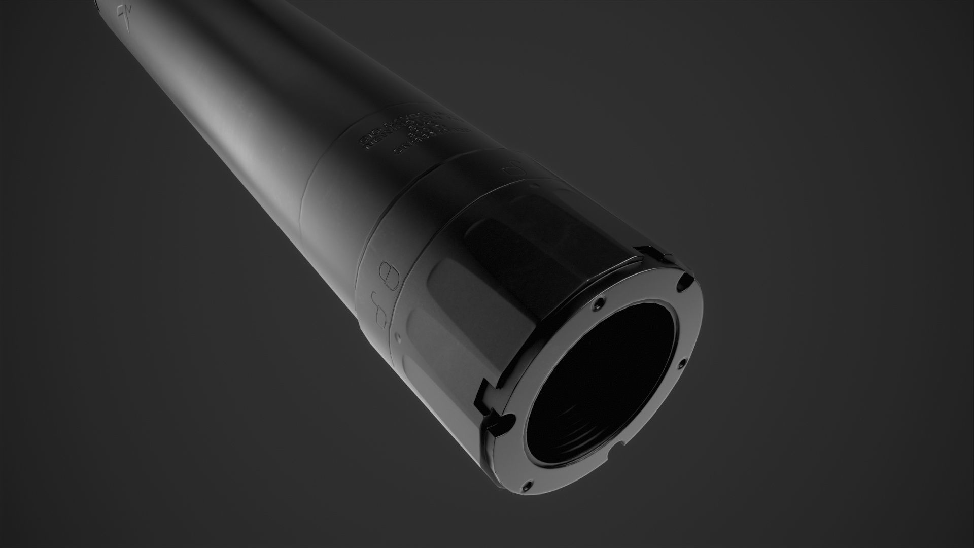 Sig Sauer SLH 300TI Suppressor Low-poly 3D model_7