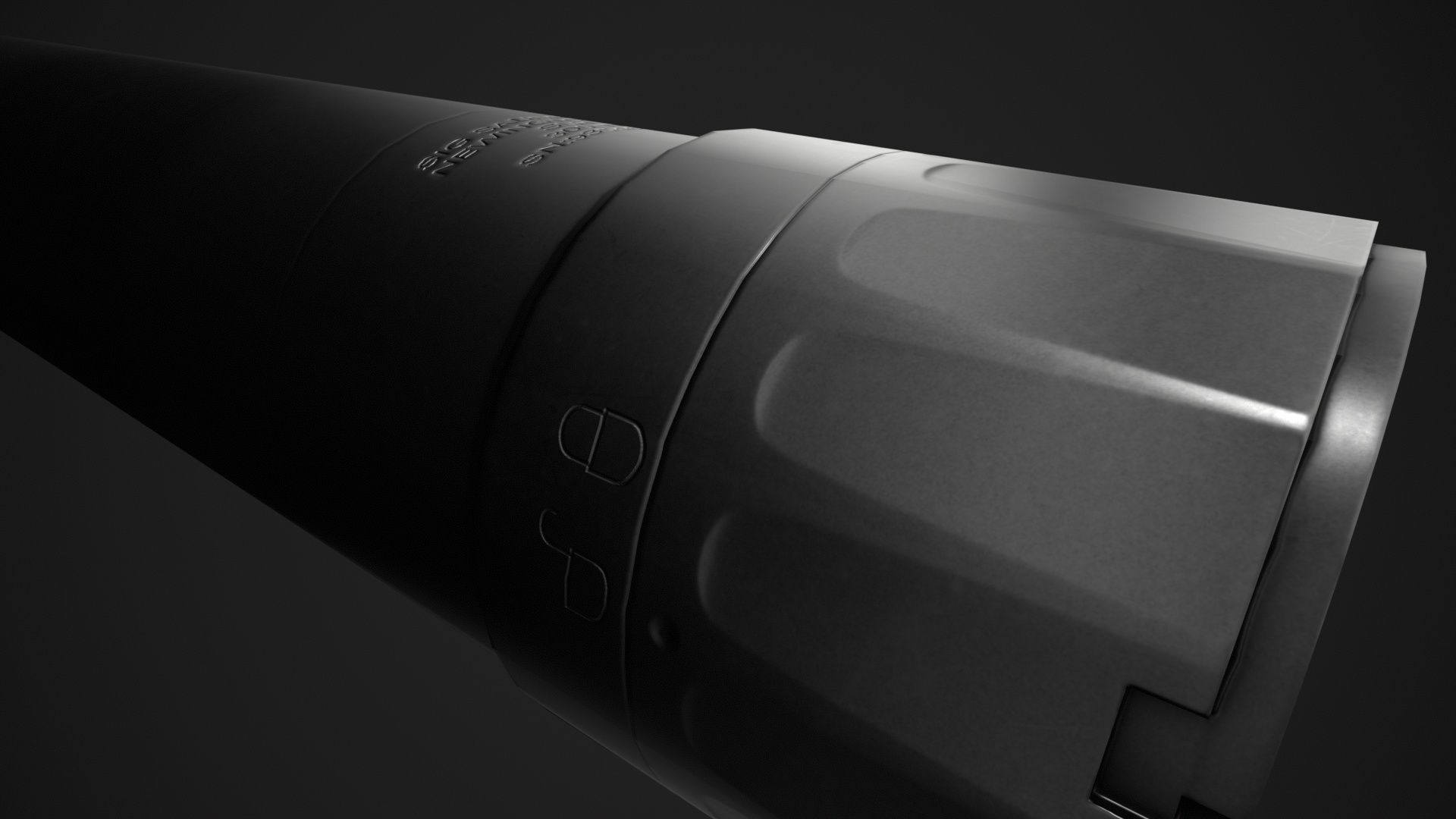 Sig Sauer SLH 300TI Suppressor Low-poly 3D model_18