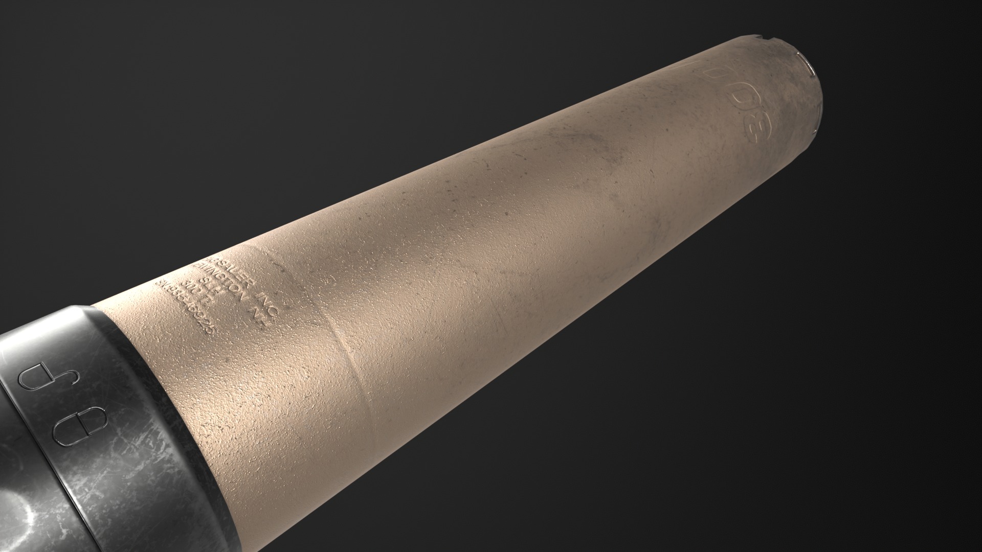 Sig Sauer SLH 300TI Suppressor Low-poly 3D model_11