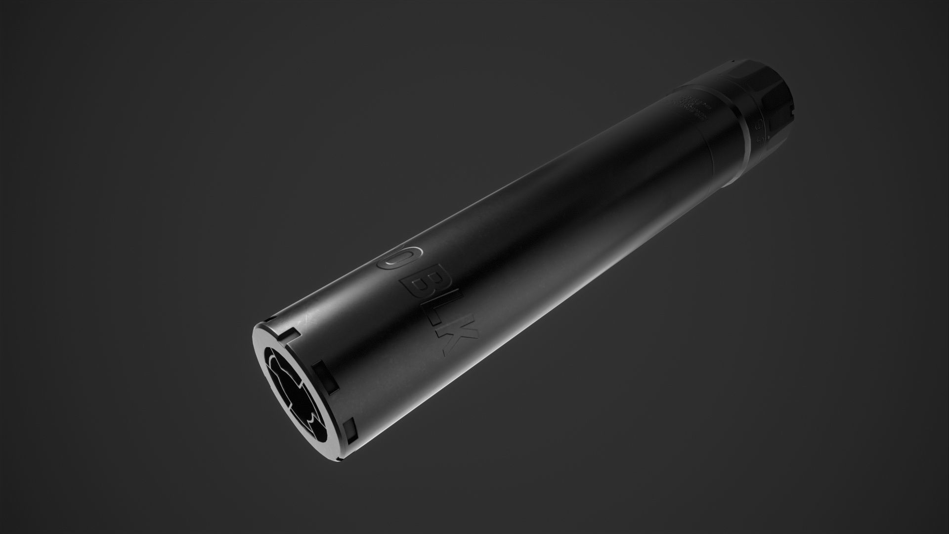 Sig Sauer SLH 300TI Suppressor Low-poly 3D model_6