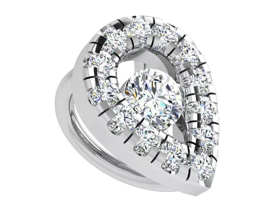 Pear Halo Pendant 4337 3D print model_0