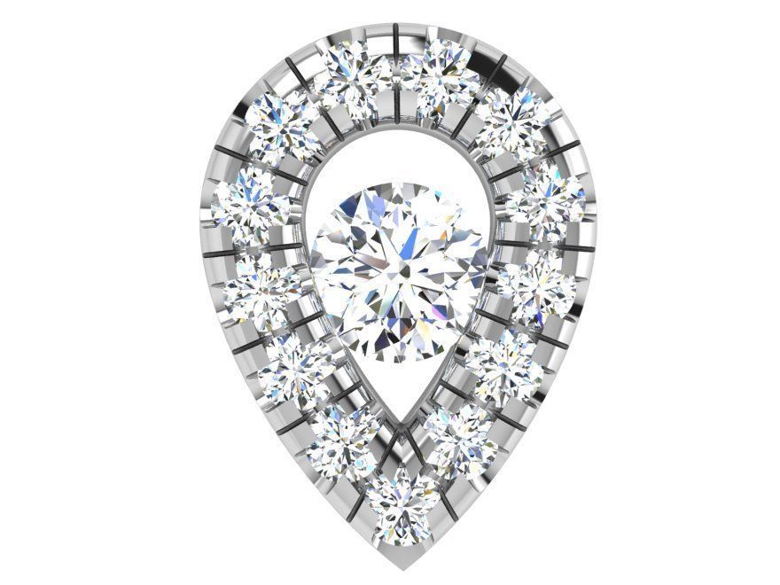 Pear Halo Pendant 4337 3D print model_2