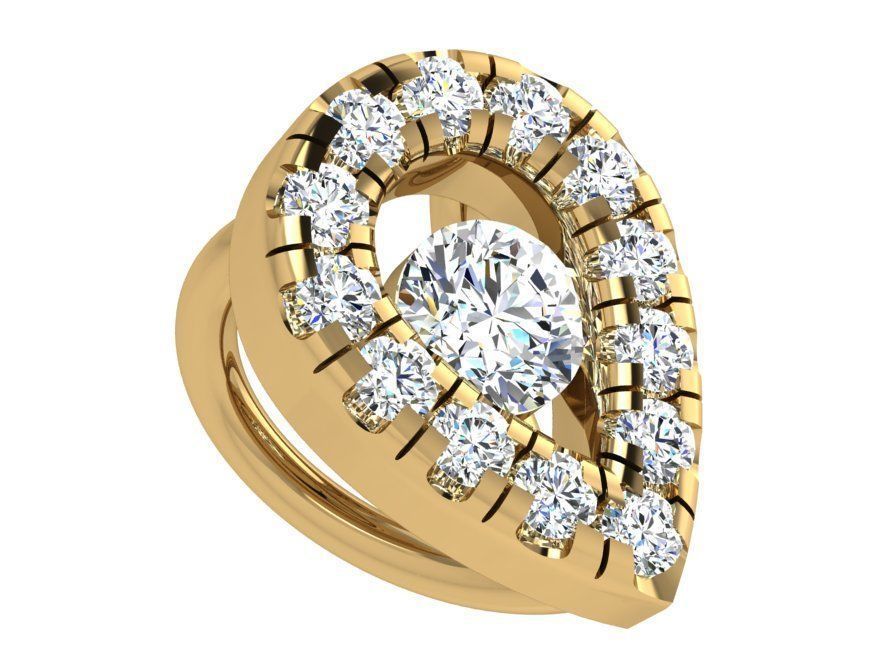 Pear Halo Pendant 4337 3D print model_1