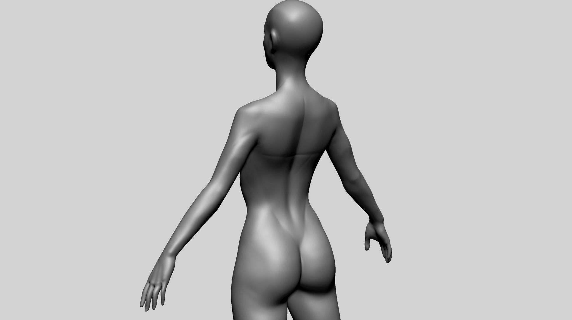 Female Basemesh B 3D model_12