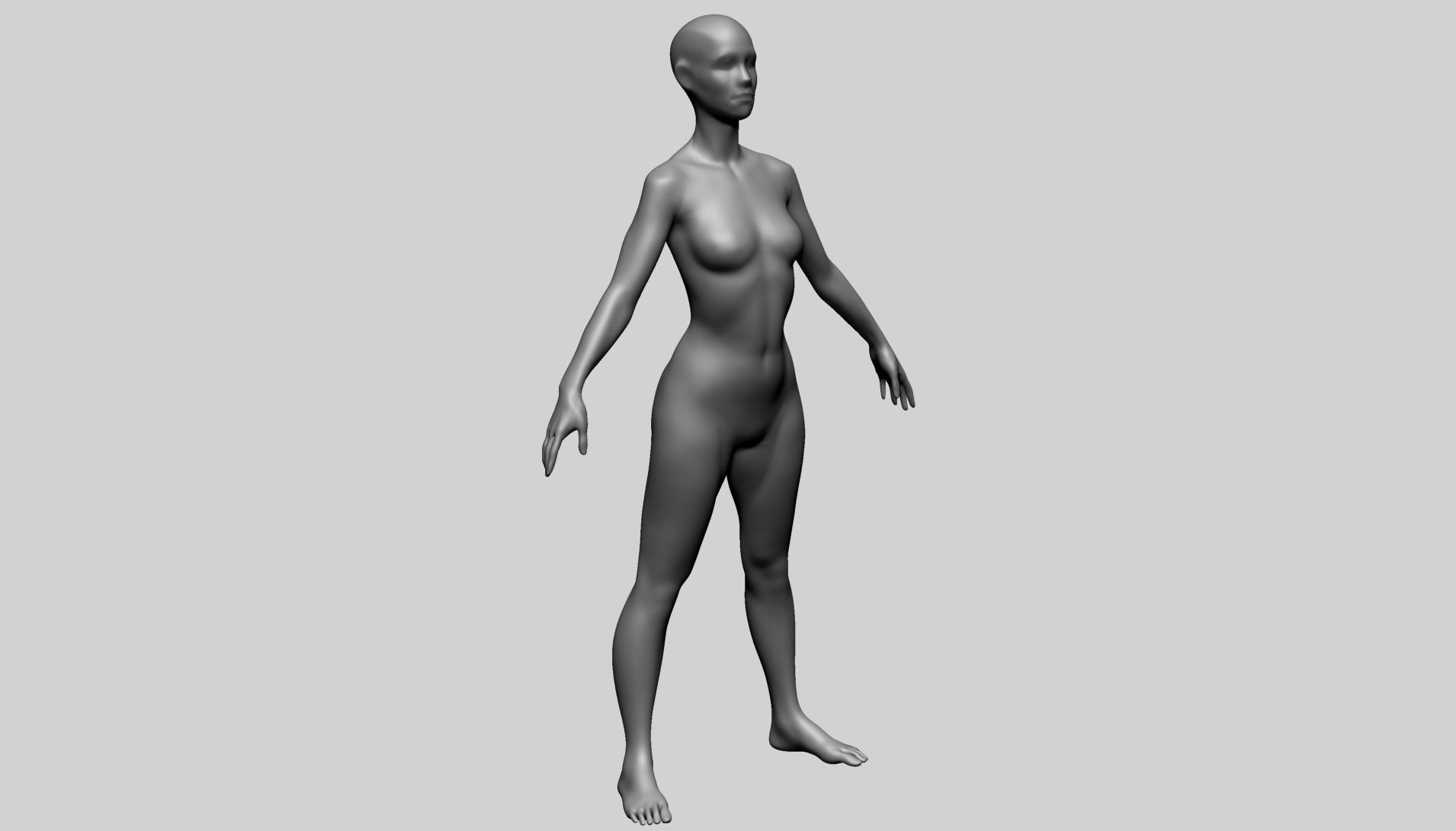 Female Basemesh B 3D model_5