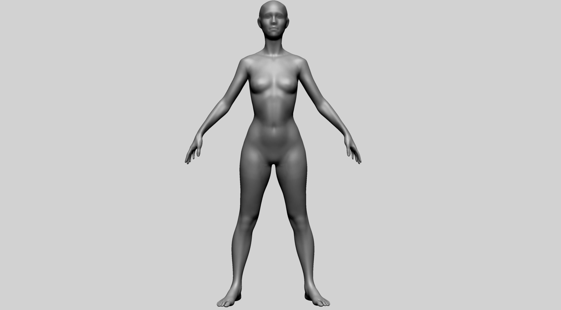 Female Basemesh B 3D model_4