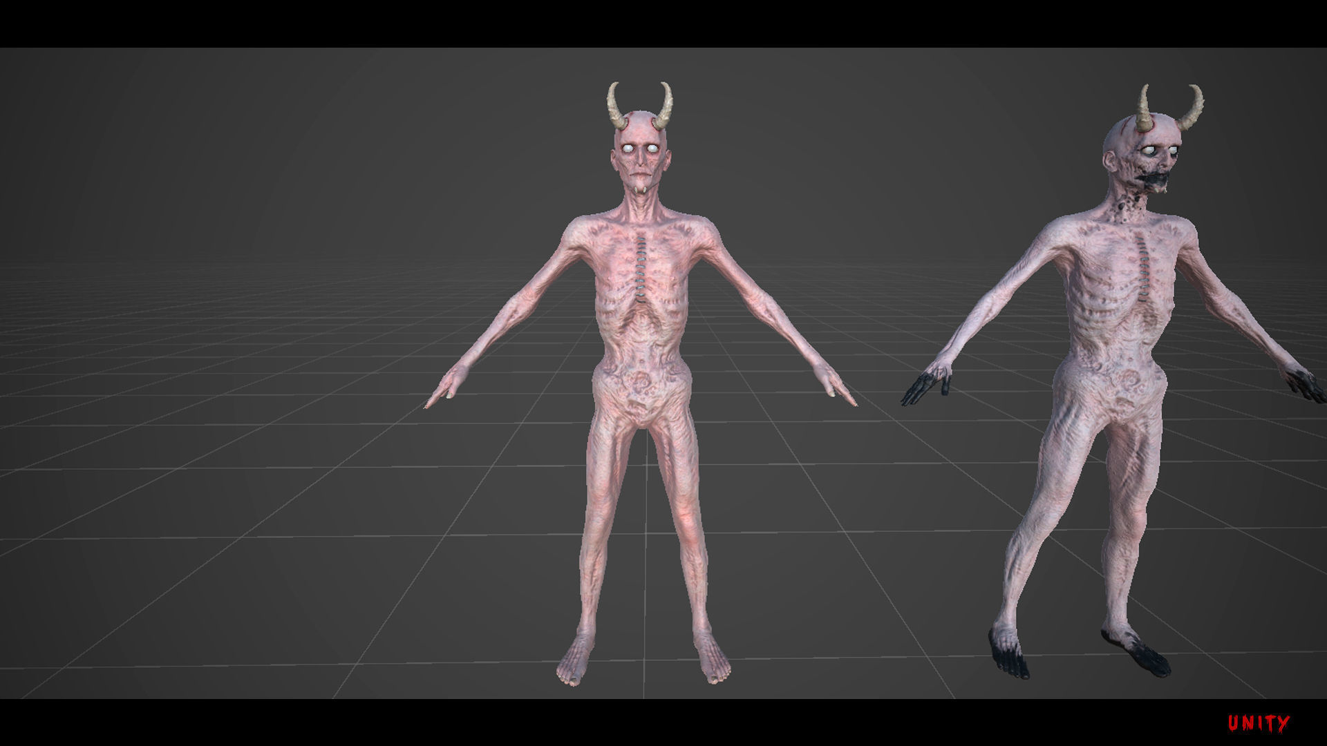 The Demon game character for Horror and Fantasy games Low-poly 3D model_22