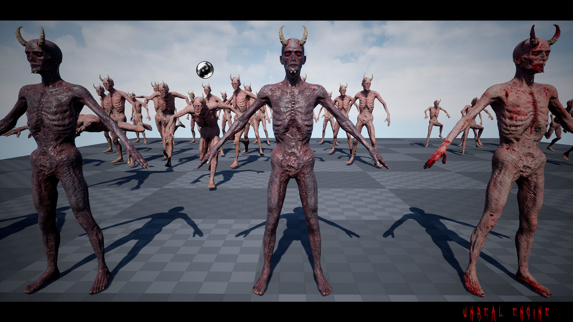 The Demon game character for Horror and Fantasy games Low-poly 3D model_16