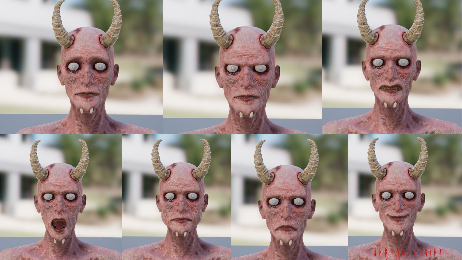 The Demon game character for Horror and Fantasy games Low-poly 3D model_9