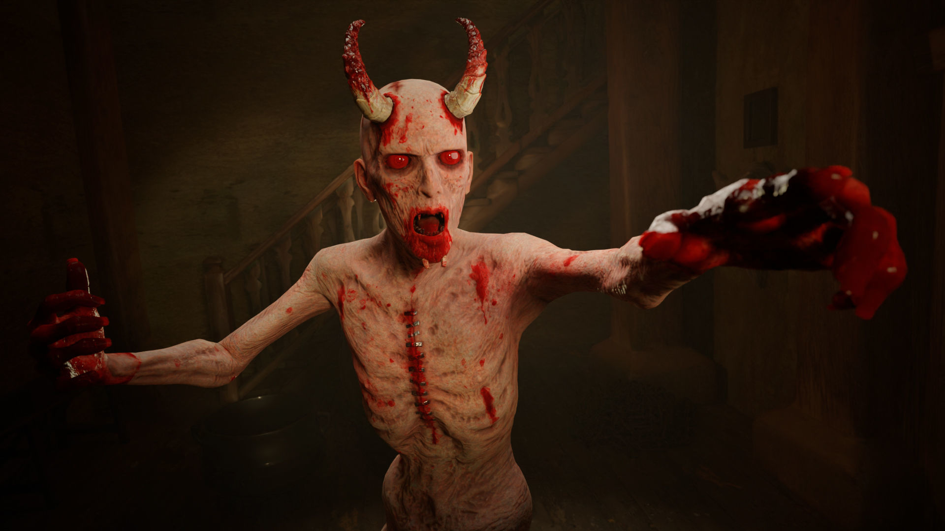 The Demon game character for Horror and Fantasy games Low-poly 3D model_8