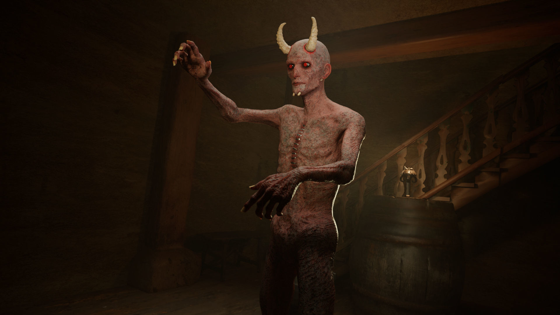 The Demon game character for Horror and Fantasy games Low-poly 3D model_7
