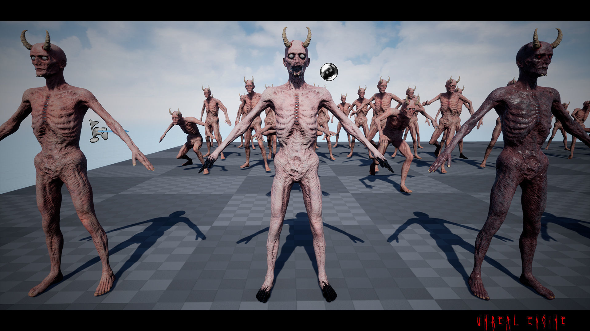 The Demon game character for Horror and Fantasy games Low-poly 3D model_12