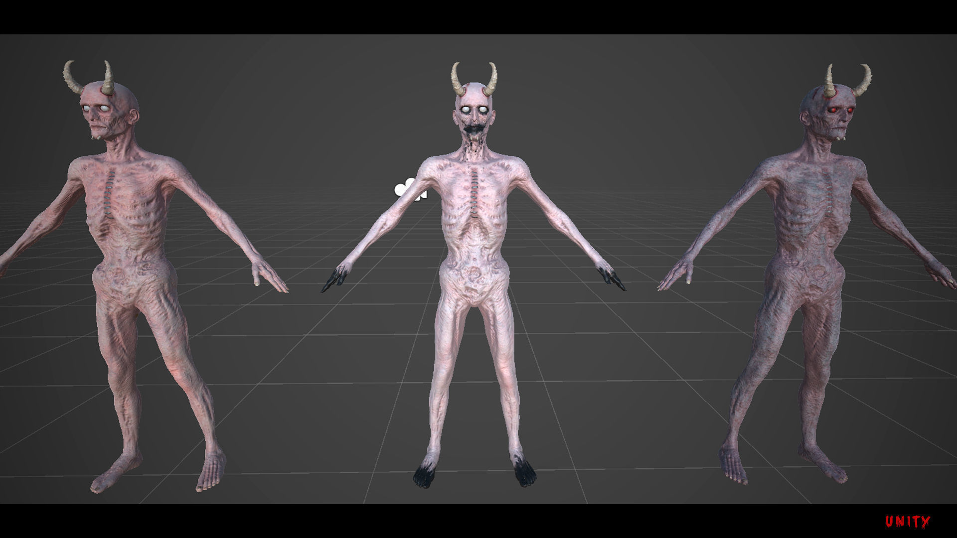 The Demon game character for Horror and Fantasy games Low-poly 3D model_23