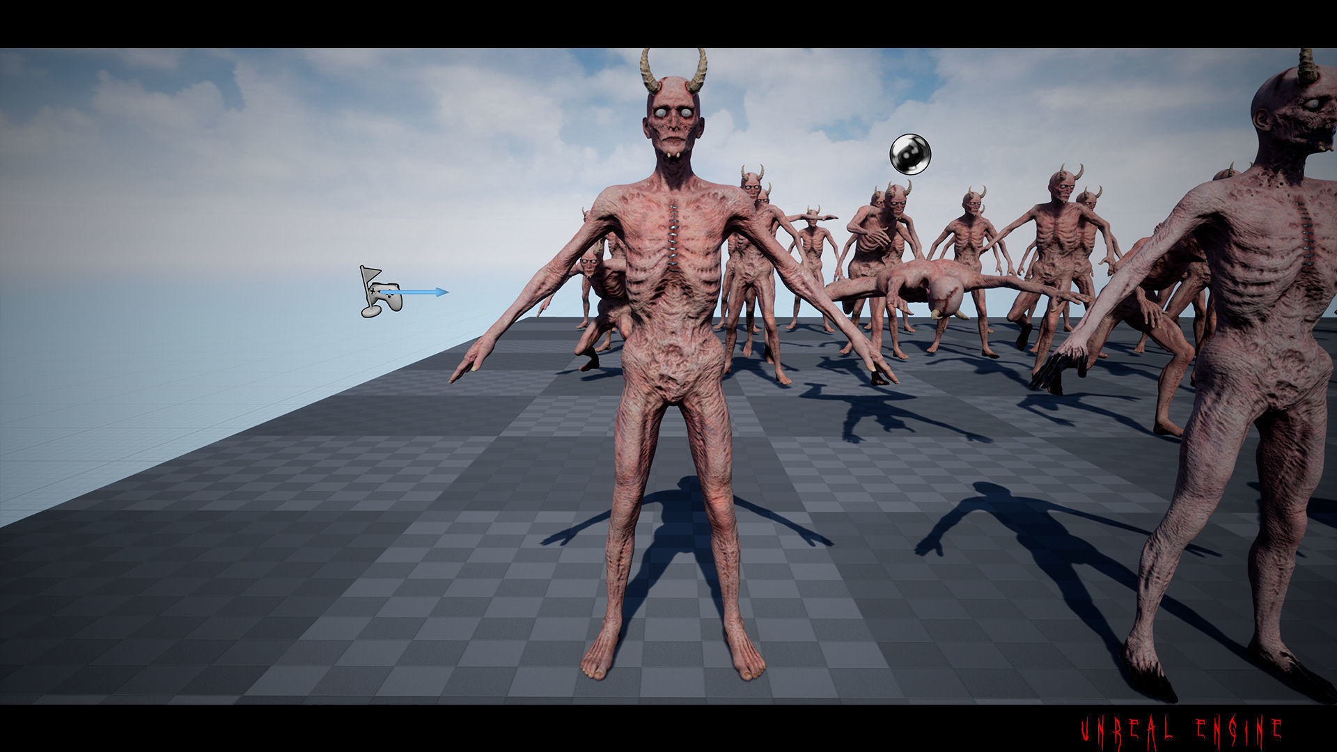 The Demon game character for Horror and Fantasy games Low-poly 3D model_10