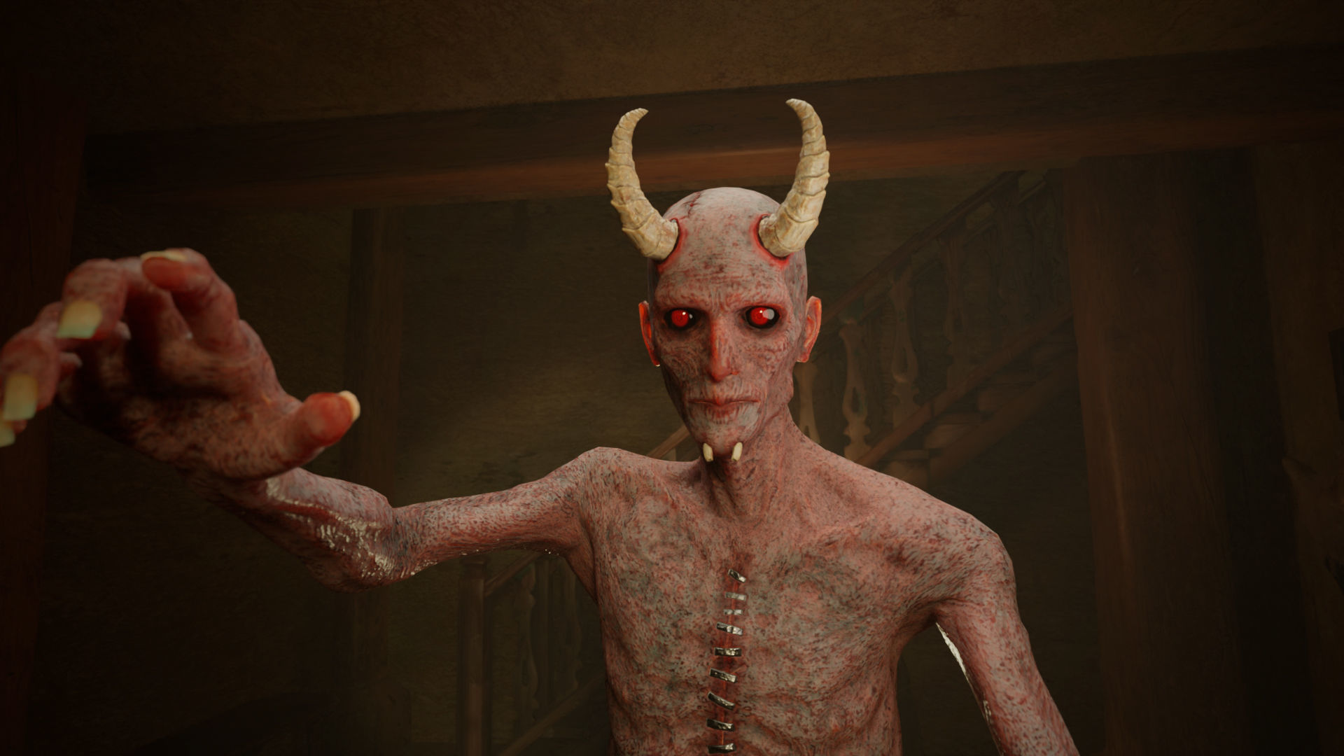 The Demon game character for Horror and Fantasy games Low-poly 3D model_3