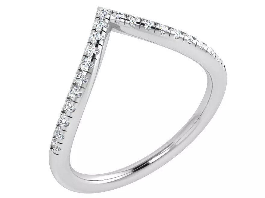 V Diamond Ring 4354 3D print model