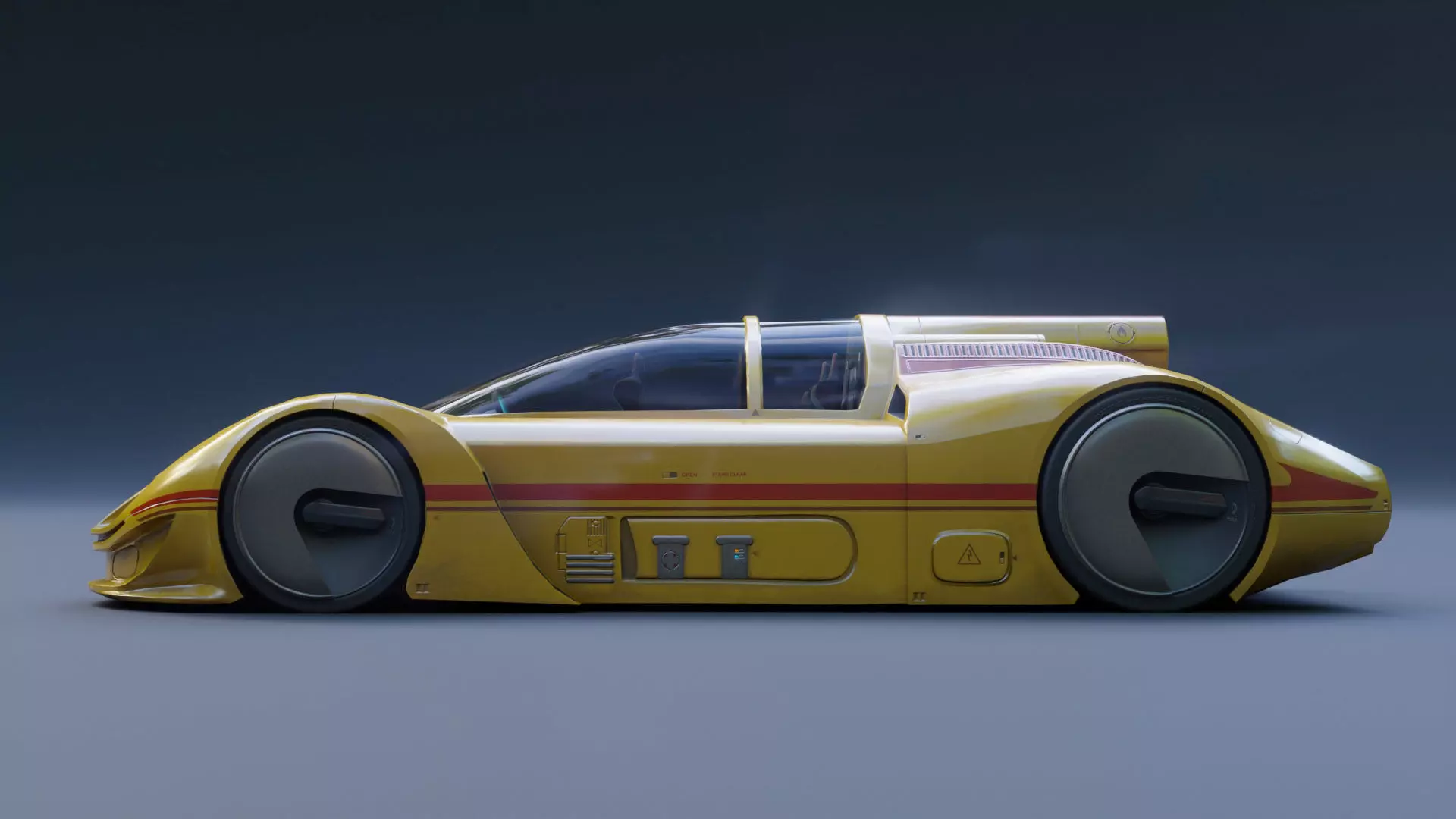 3Dpro CAR scifi 8 Low-poly 3D model