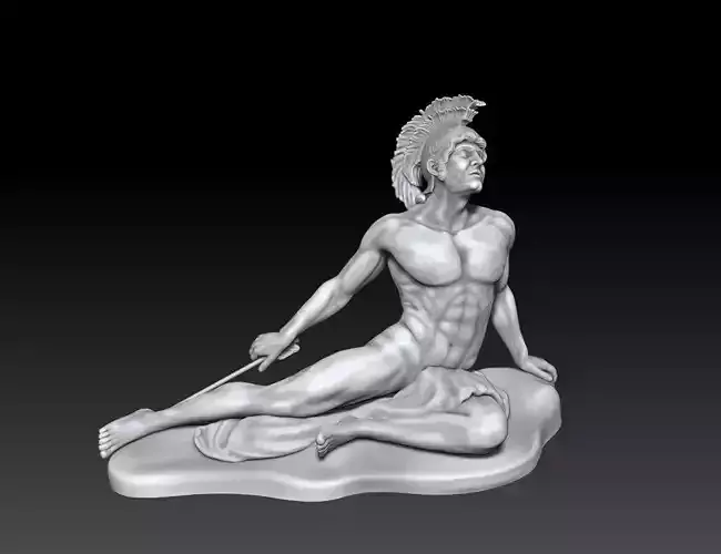 Achilles wounded by an arrow in the heel 3D print model